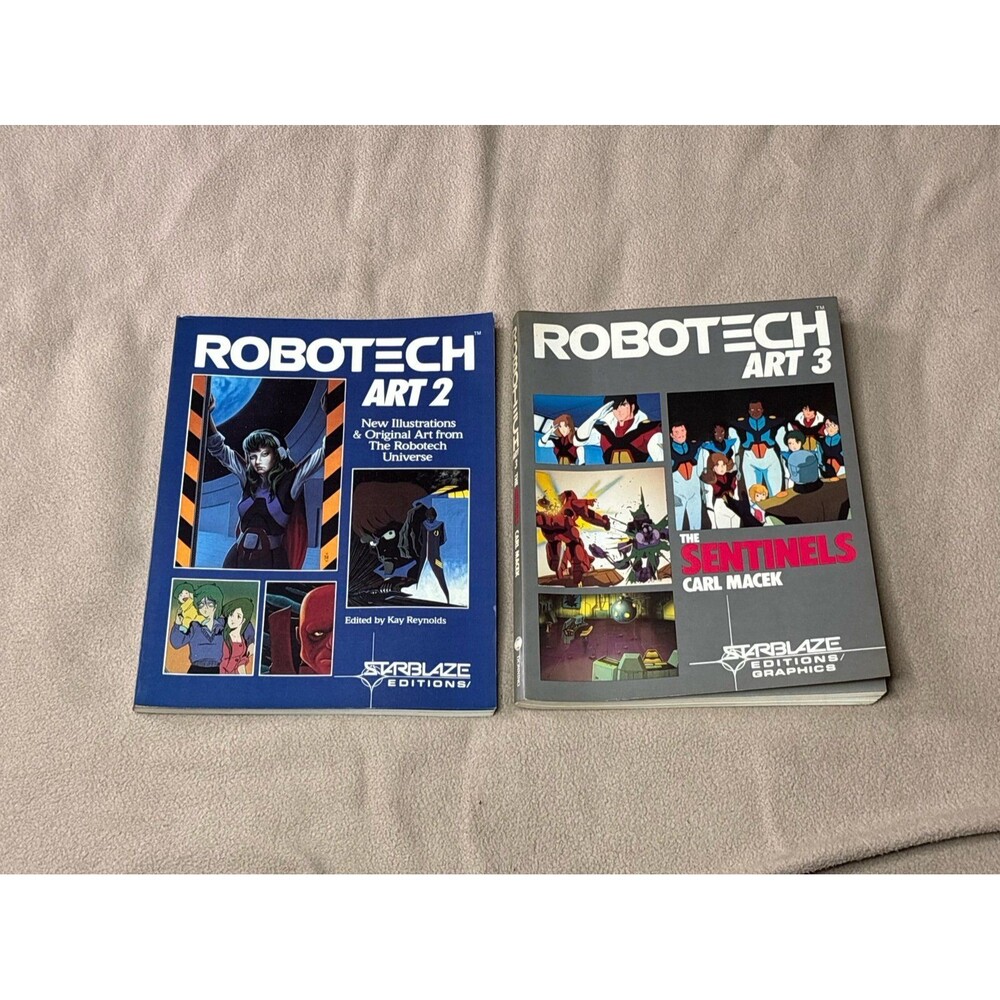 Lot of 2 Robotech Art Books Art 2 and Art 3 Vintage First Print